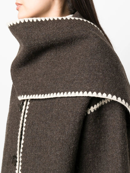 Vintage Scarf-Collar Jacket, Mid-Thigh Length – view 4