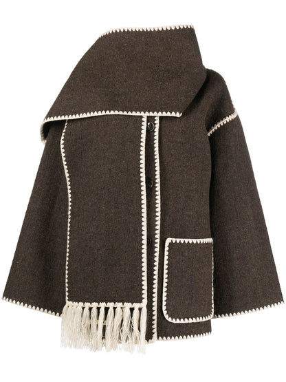 Vintage Scarf-Collar Jacket, Mid-Thigh Length – view 7