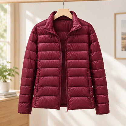 Women's green cashmere jacket with full zip closure
