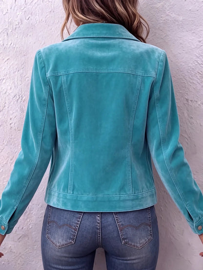 Women's vintage wash denim jacket in black