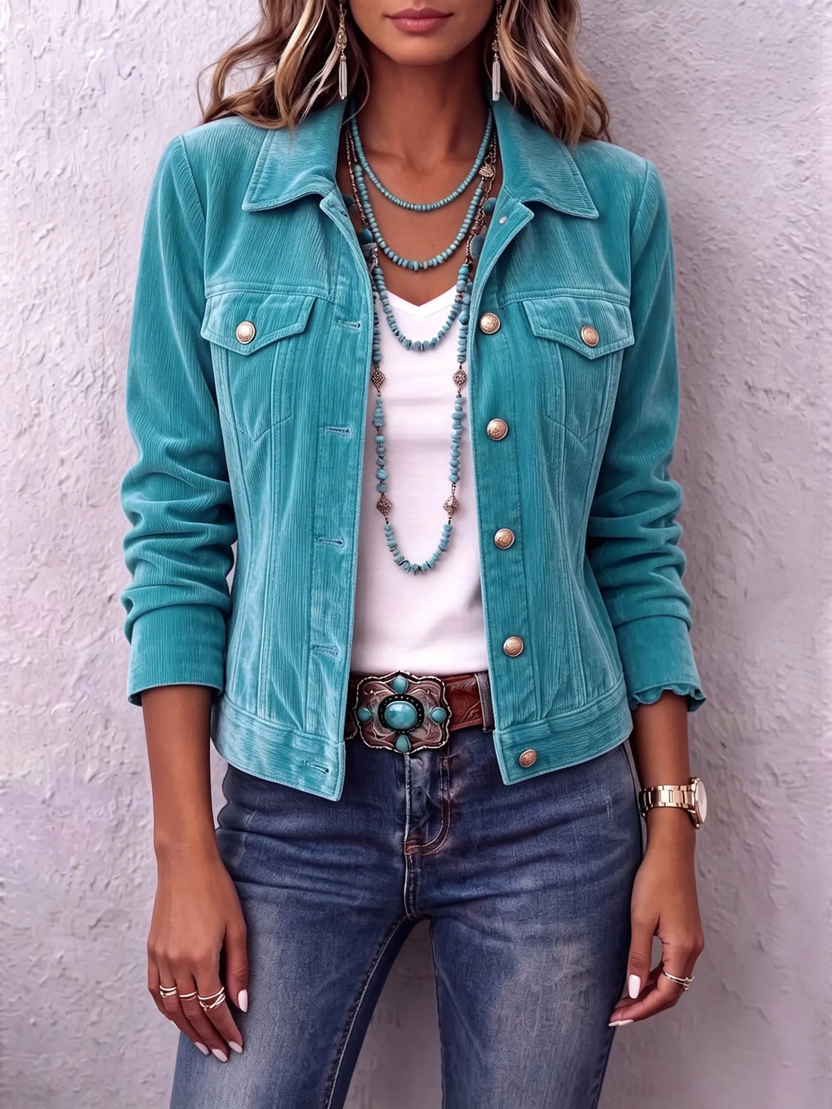 Women's vintage wash denim jacket in black
