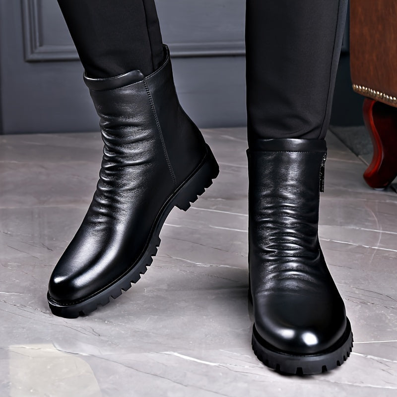 Refined Zip-Side Mid-Calf Boots – view 2