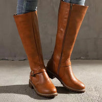Melinda | Classic Leather Knee-High Boots