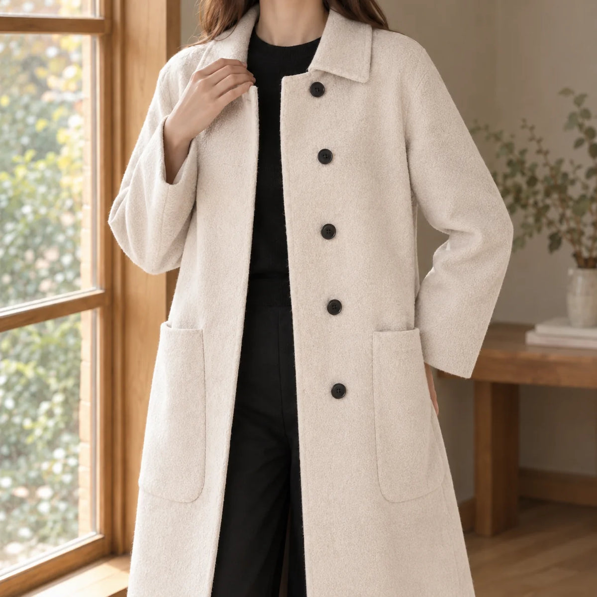 Addison wool coat in gray