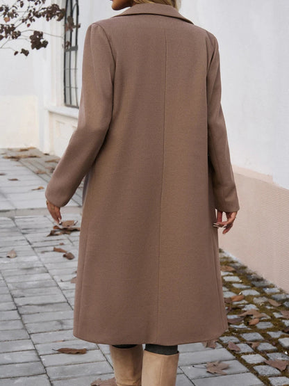 Brown Oversized Fit-and-Flare Trench Coat