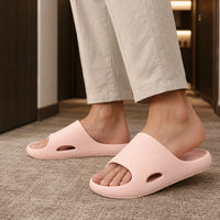 Poppy | Women's Platform Slides with Cupped Ribbed Footbed and Open Toe