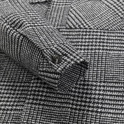 Josiah plaid wool jacket in camel