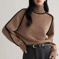 Anna | Women's Long Sleeve Wool Turtleneck Fall Sweater for Layering