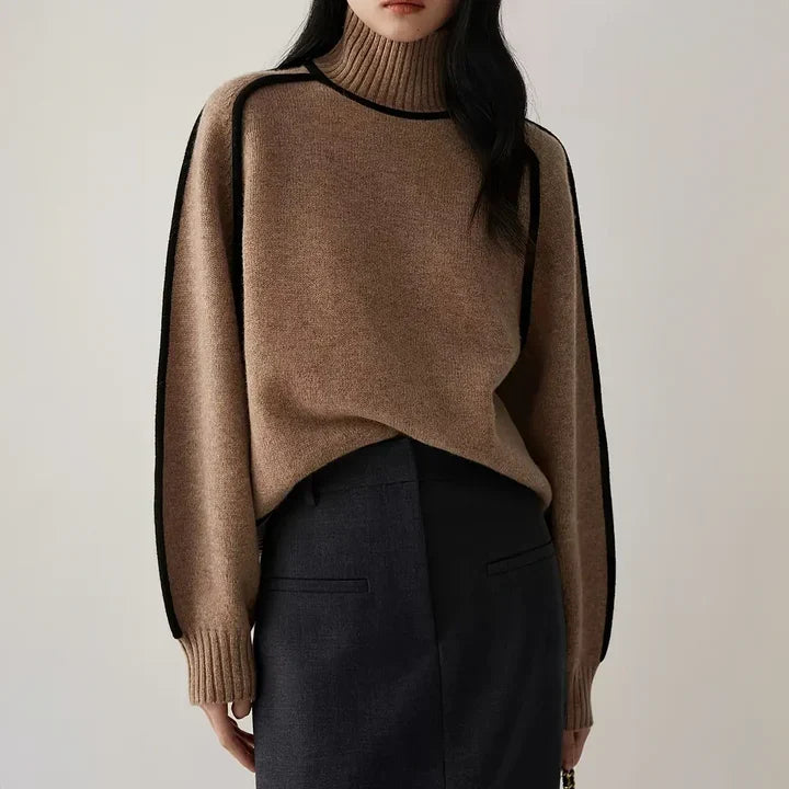 Women's wool turtleneck sweater