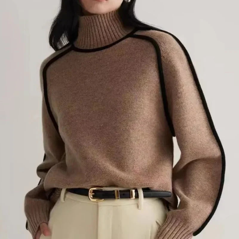 Women's wool turtleneck sweater