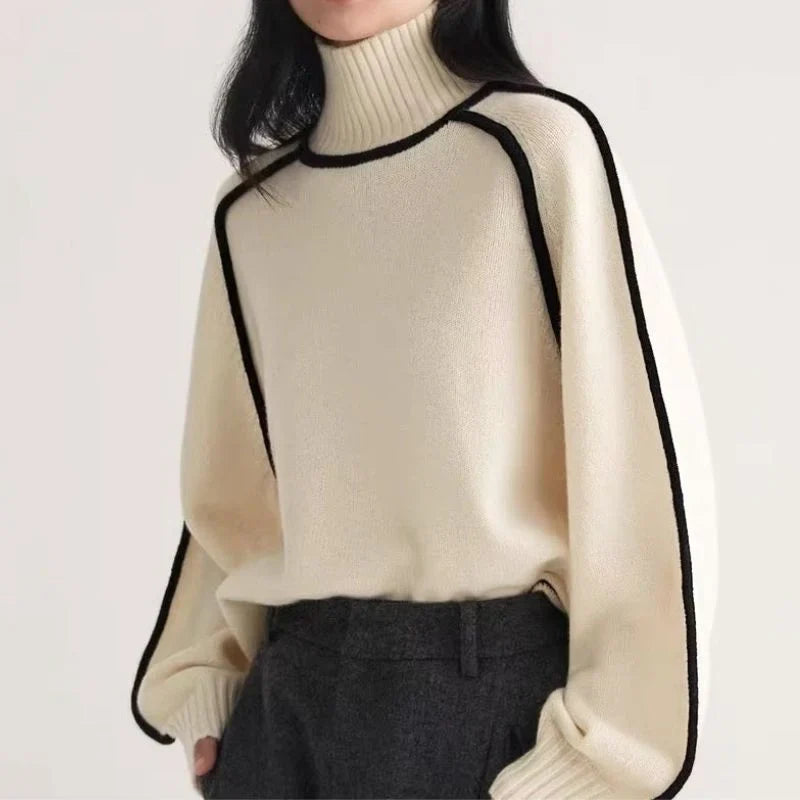 Women's wool turtleneck sweater