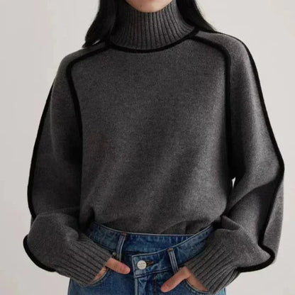 Women's wool turtleneck sweater