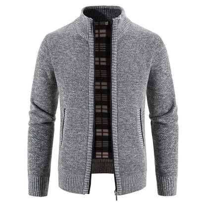 Light gray fleece lined jacket with full zip
