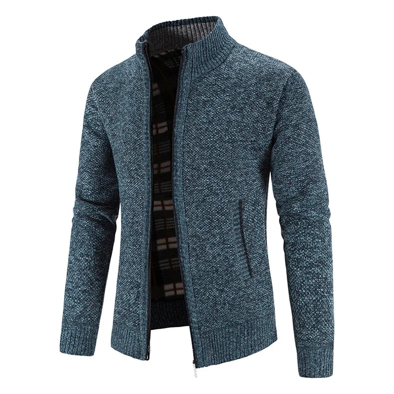 Fleece lined jacket with full zip