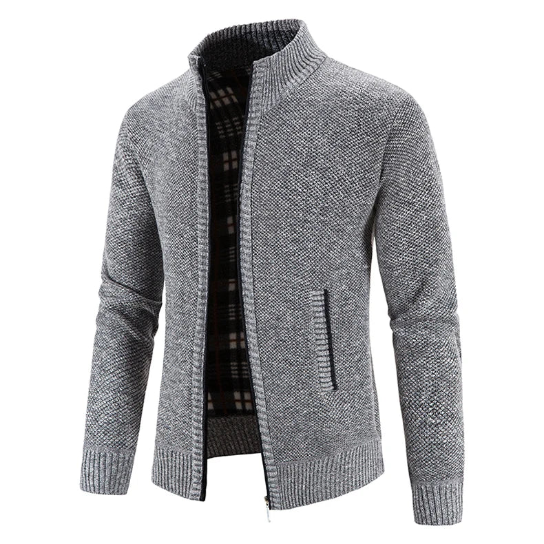 Fleece lined jacket with full zip