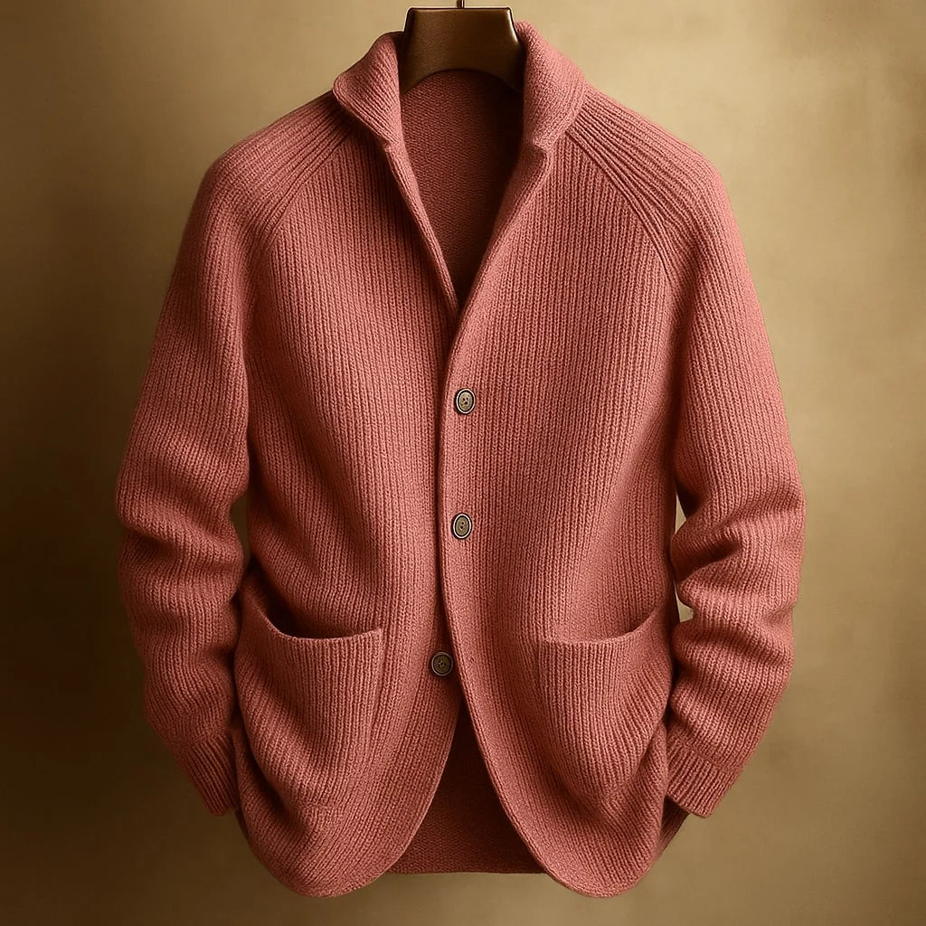 June chunky knit cardigan, front view