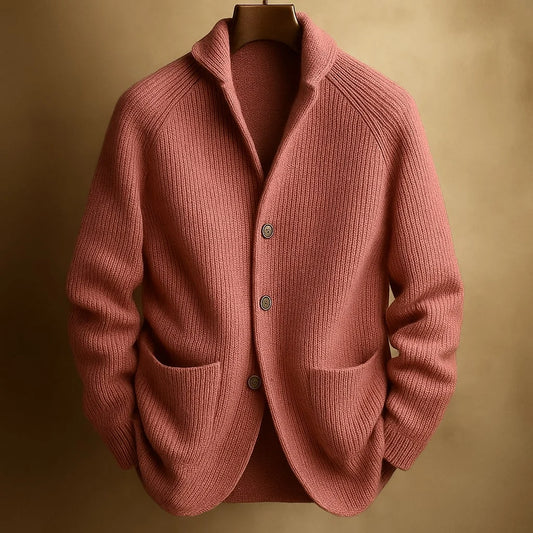 June chunky knit cardigan, front view