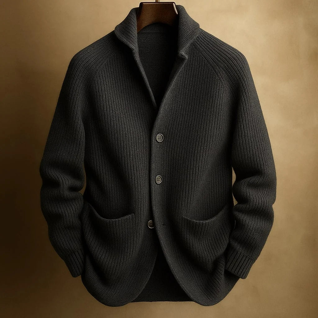 June knit cardigan, button front detail