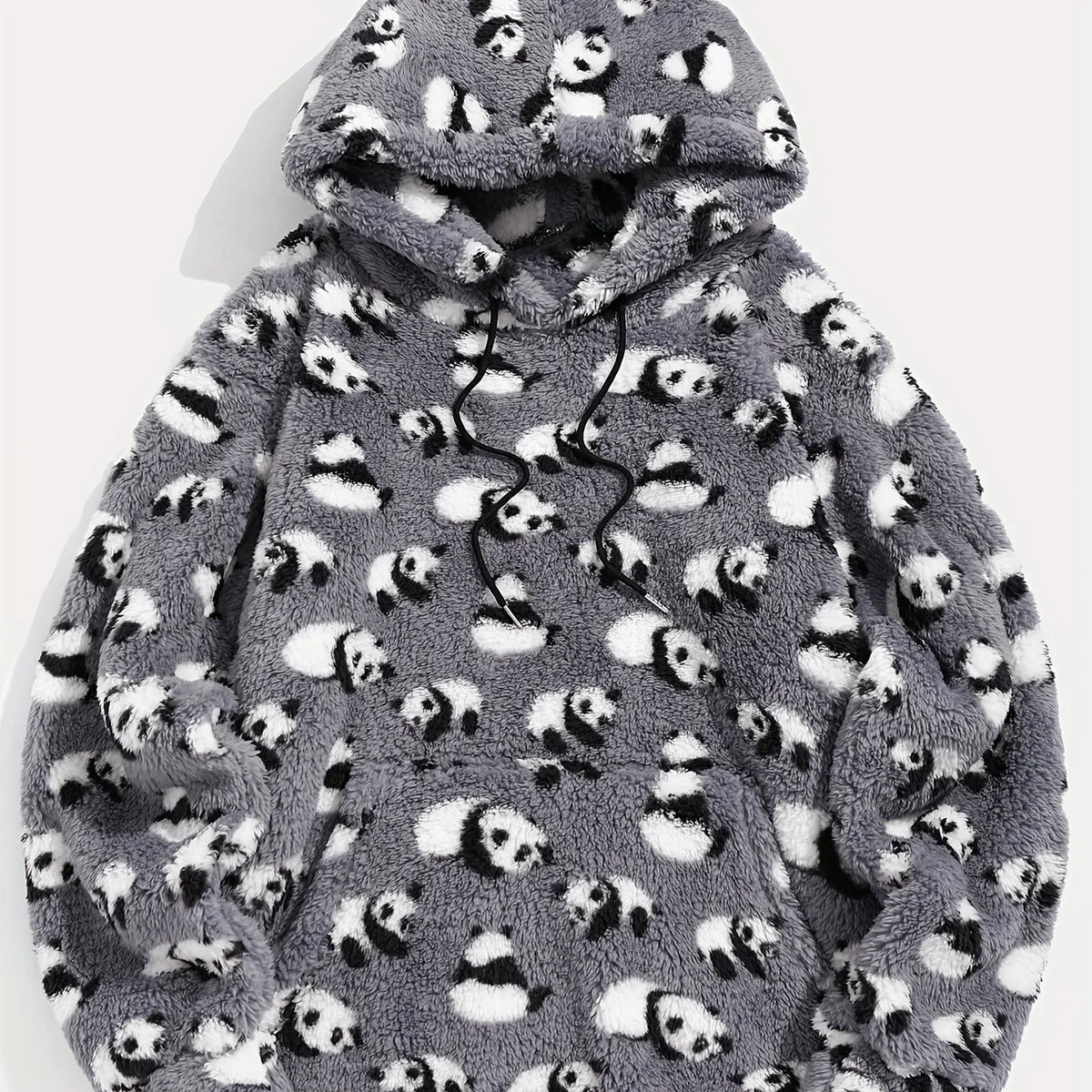 Men's Hooded Pullover Sweatshirt, Patterned Winter Hoodie