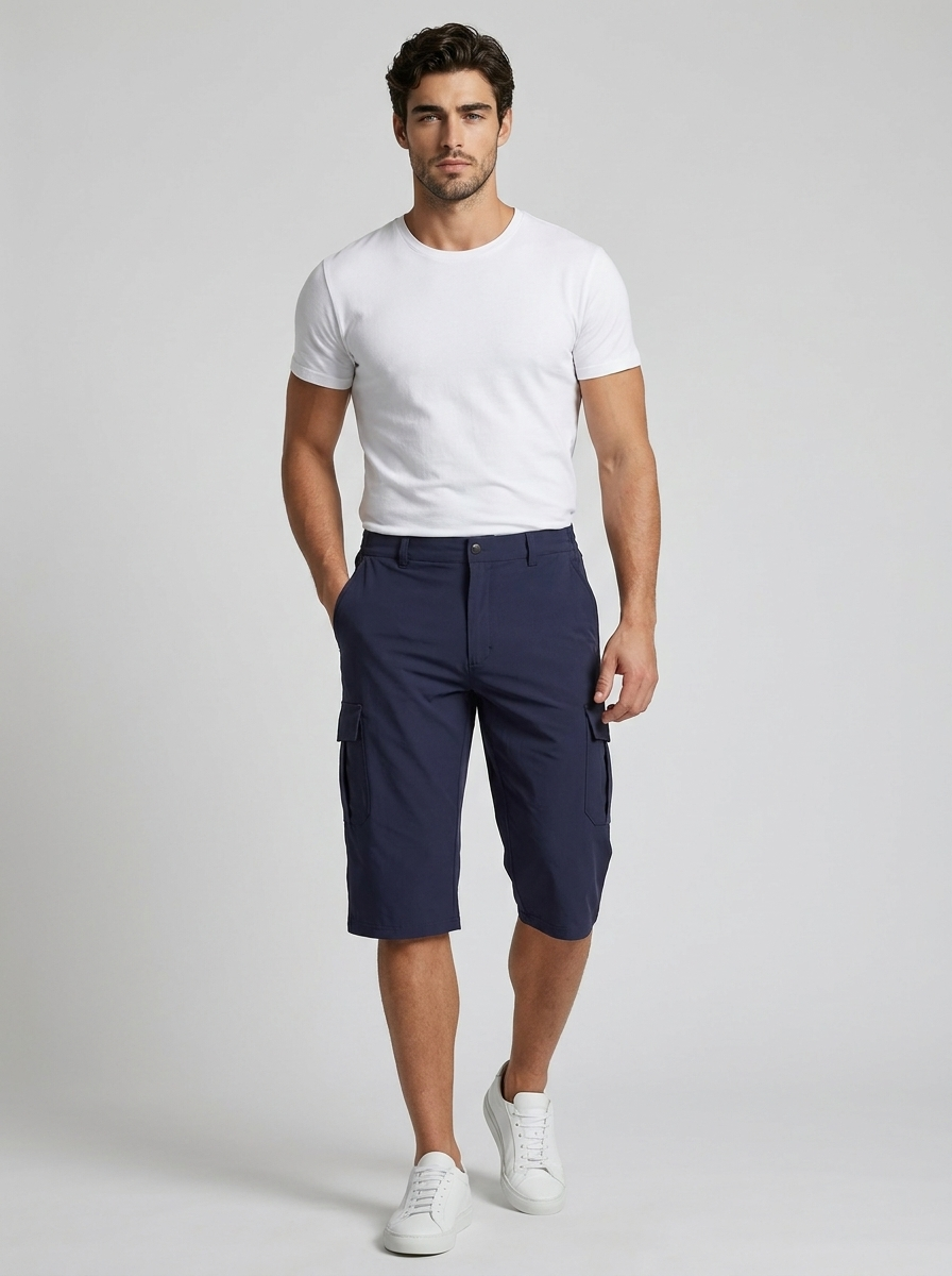 Men's dark blue Cargo Shorts