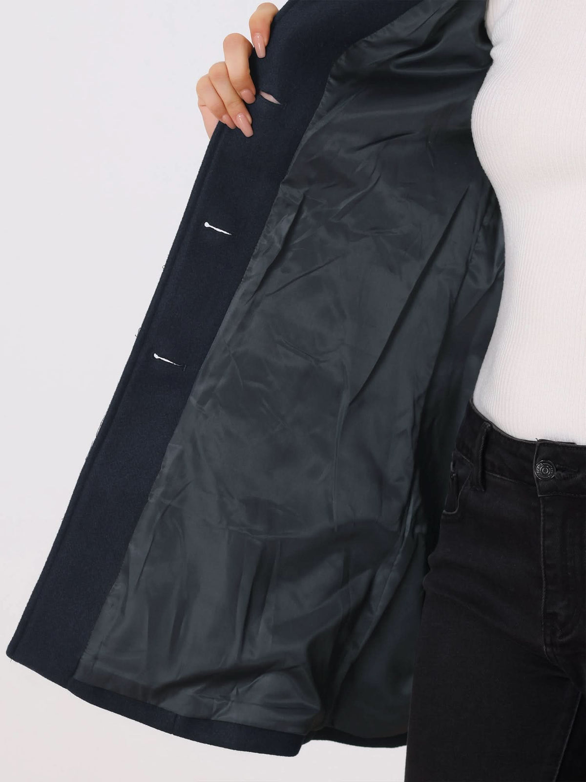 Notch-Lapel Fit-and-Flare Trench Coat – view 3
