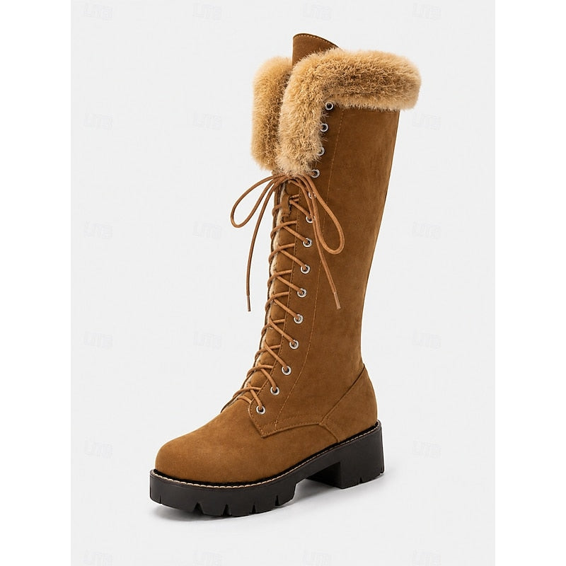 Cozy Lace-Up Knee-High Winter Boots – view 4