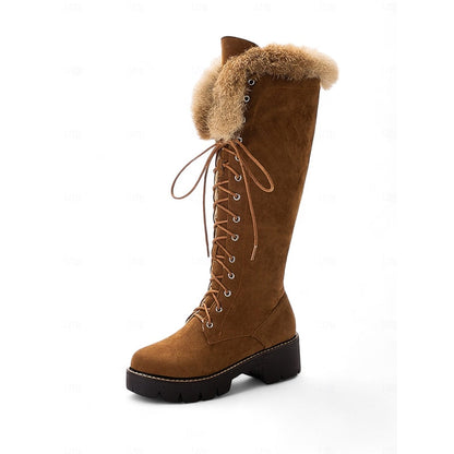 Cozy Lace-Up Knee-High Winter Boots – view 5