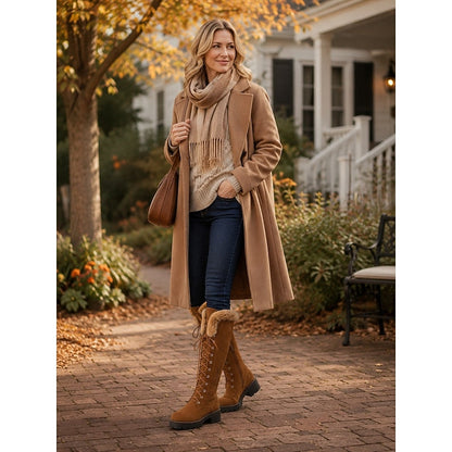 Cozy Lace-Up Knee-High Winter Boots – view 6