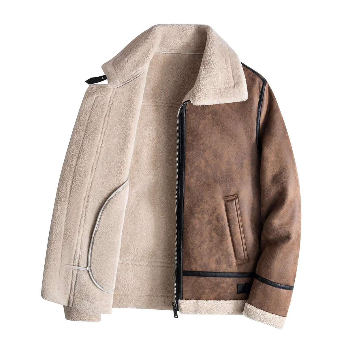 Kai Nordic shearling jacket, front view