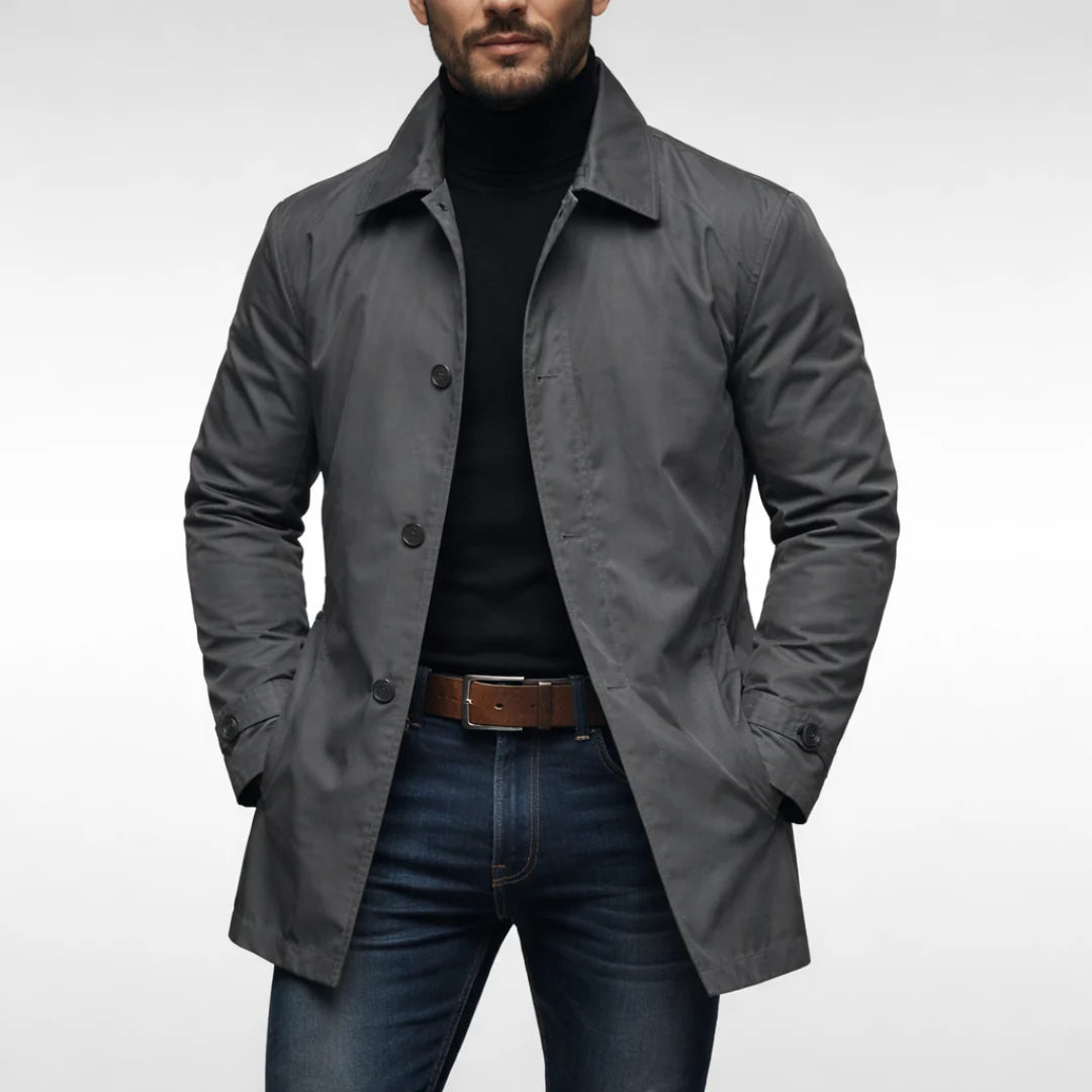 Men's Weather-Resistant Overcoat with a Relaxed Everyday Fit, photo 1