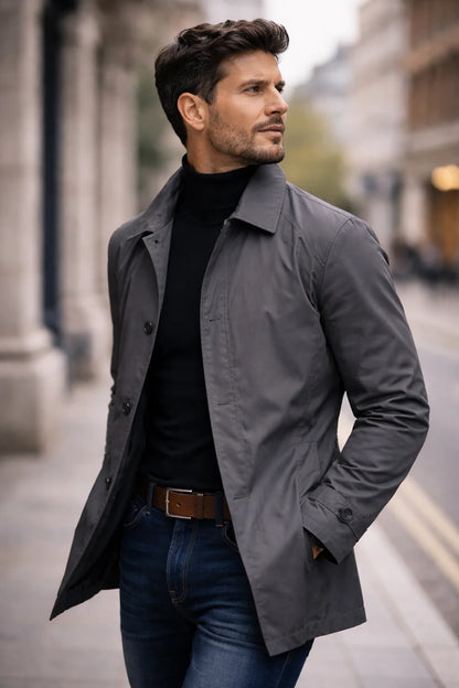 Men's Weather-Resistant Overcoat with a Relaxed Everyday Fit, photo 4