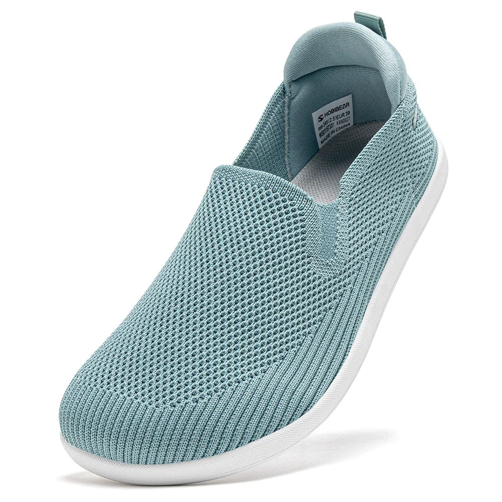 Women's light green barefoot knit slip-on shoes
