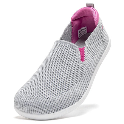 Women's gray barefoot knit slip-on shoes