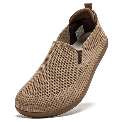Women's brown barefoot knit slip-on shoes