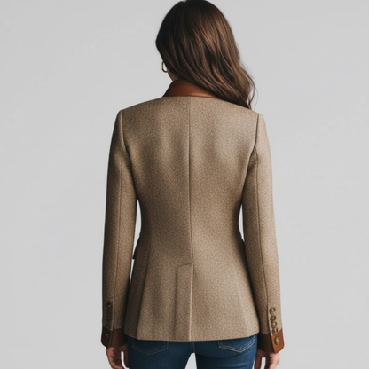 Women's heritage tweed jacket in brown