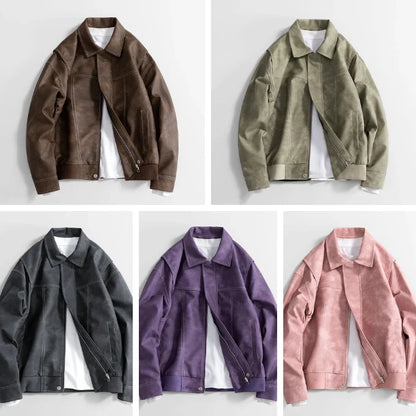 Declan leather bomber jacket, interior pocket detail
