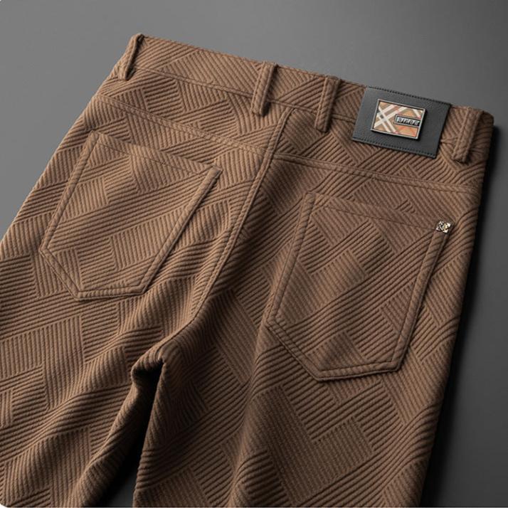 Men's fleece-lined jacquard pants