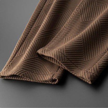 Men's fleece-lined jacquard pants