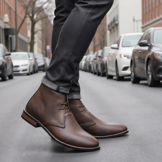 Thomas cowhide leather boots, front view