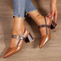 Mia | Women's Block-Heel Pumps Cushioned Footbed Closed-Toe