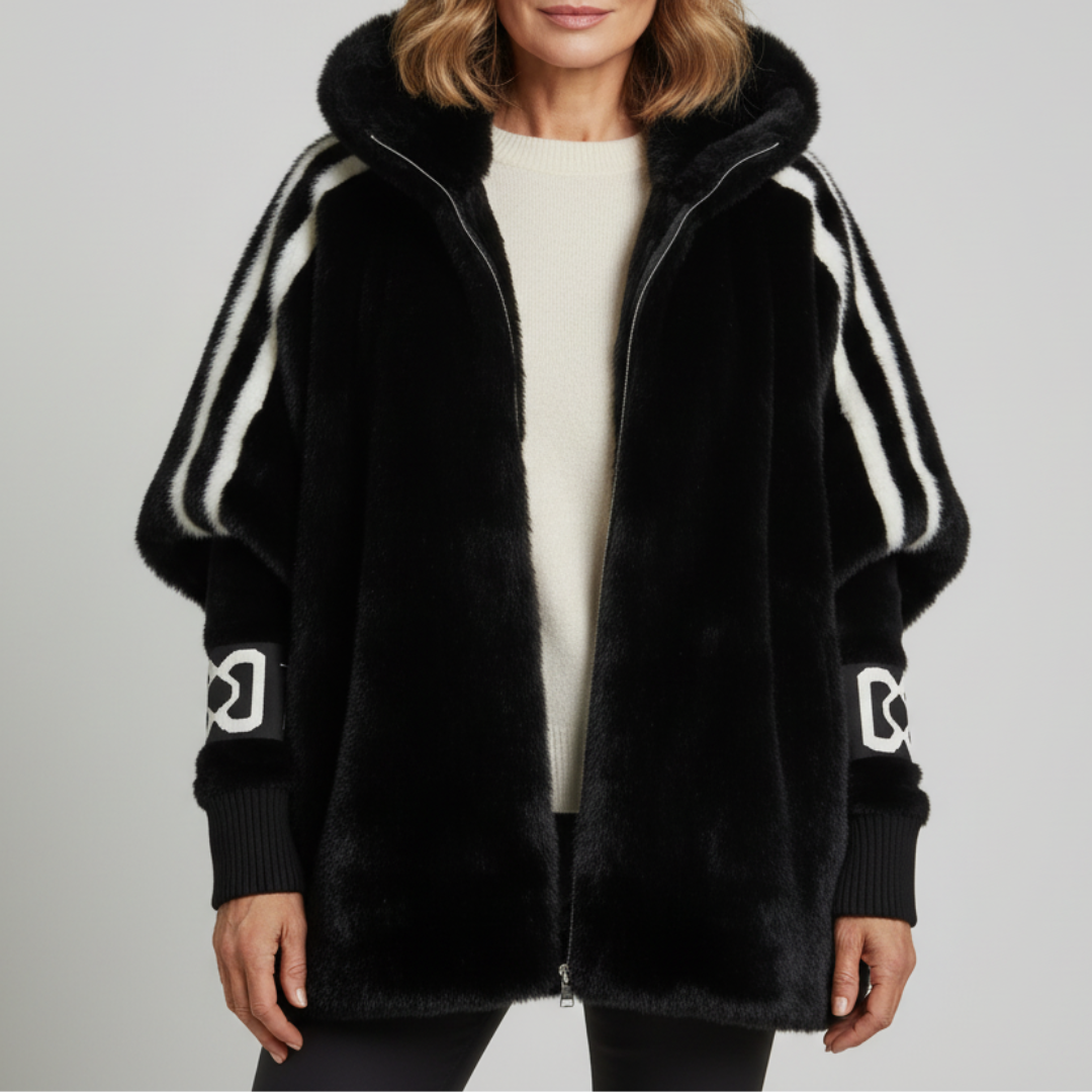 Women's hooded jacket in black