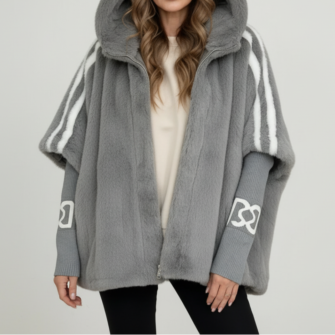 Women's hooded jacket in gray