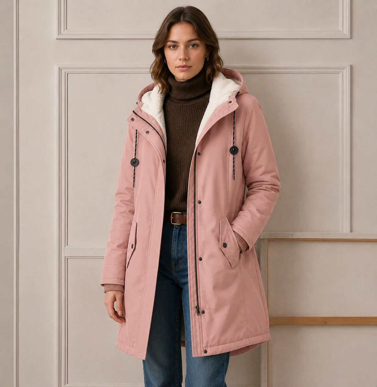 Women's Hooded Winter Coat, Insulated Cold-Weather Style
