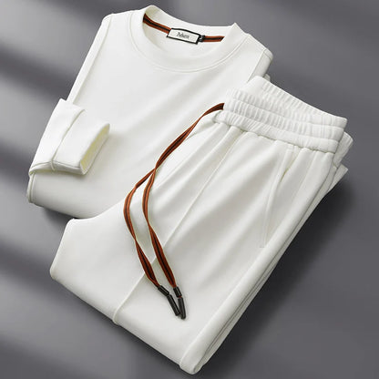 White silk cotton loungewear set