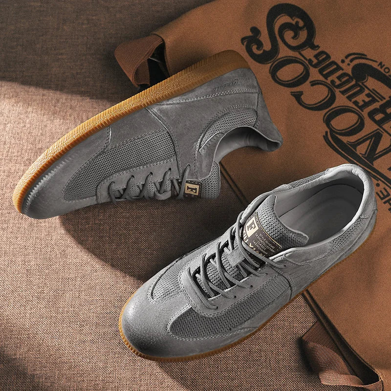 Men's genuine leather casual sneakers