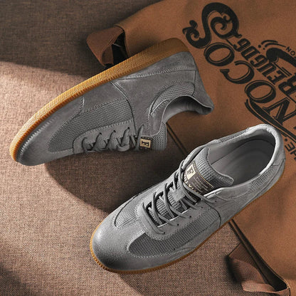 Men's genuine leather casual sneakers