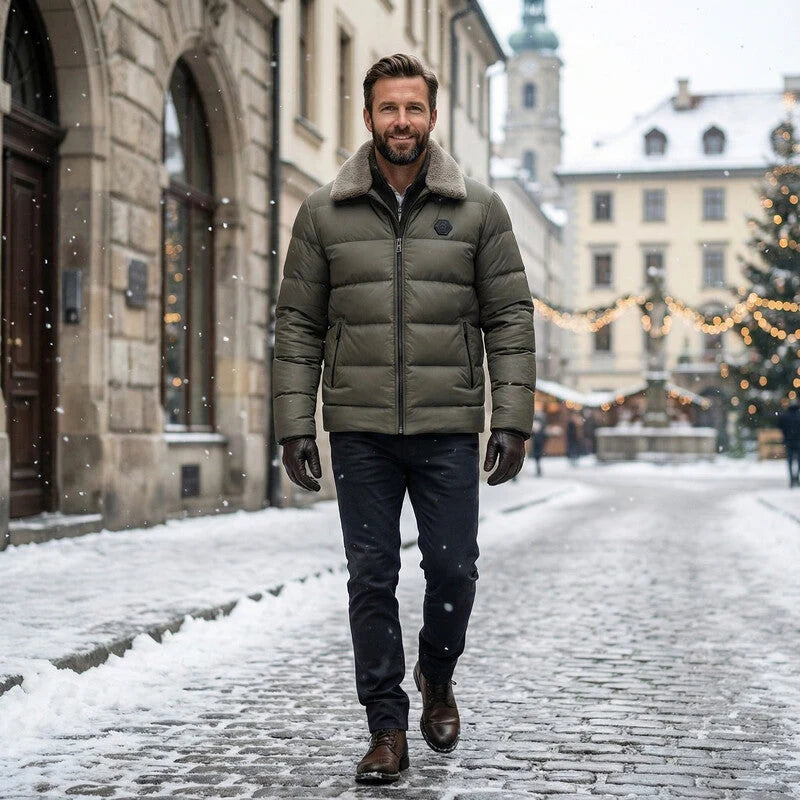 Blake down jacket in olive green
