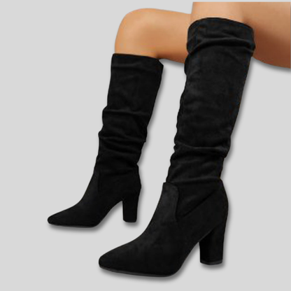 Women's high heel boots in black