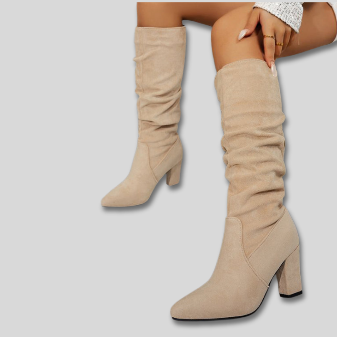 Women's high heel boots in black