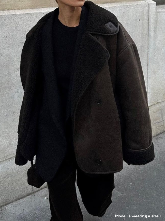 Vintage Faux Leather Jacket with Lambskin Lining – view 6